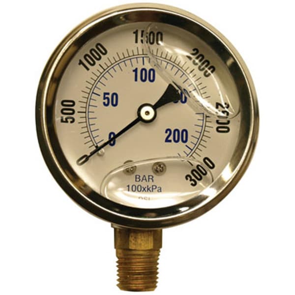 Gizmo 99019109 2.5 in. Stainless SteelGlycerin Pressure Gauge GI831119 - main